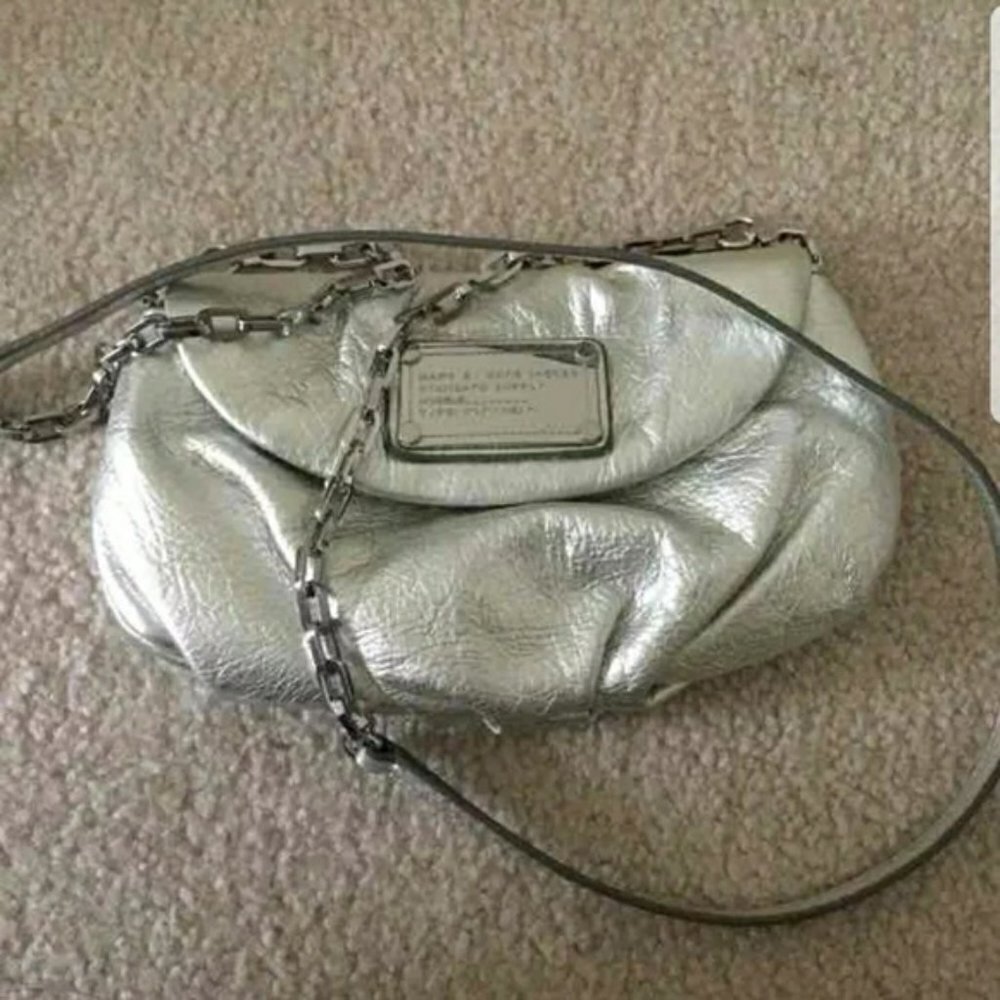 MARC BY MARC JACOBS Silver Metallic Crossbody